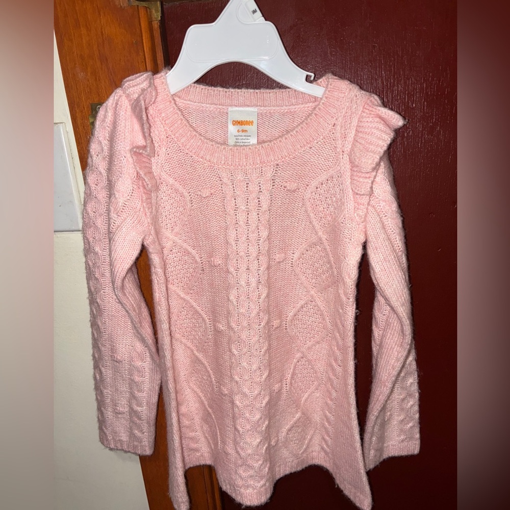 Gymboree Light Pink Cable Knit Sweater